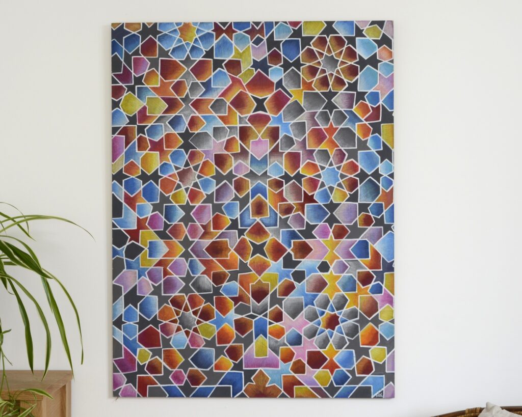 bois aggloméré 60x80 acrylique+posca