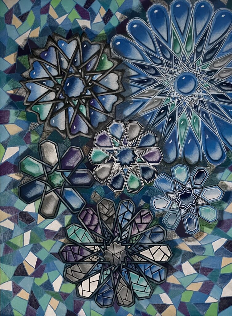 bois aggloméré 43x58 crayon ciré