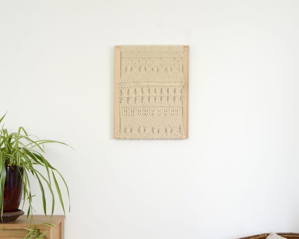 cadre bois 33x41 macramé