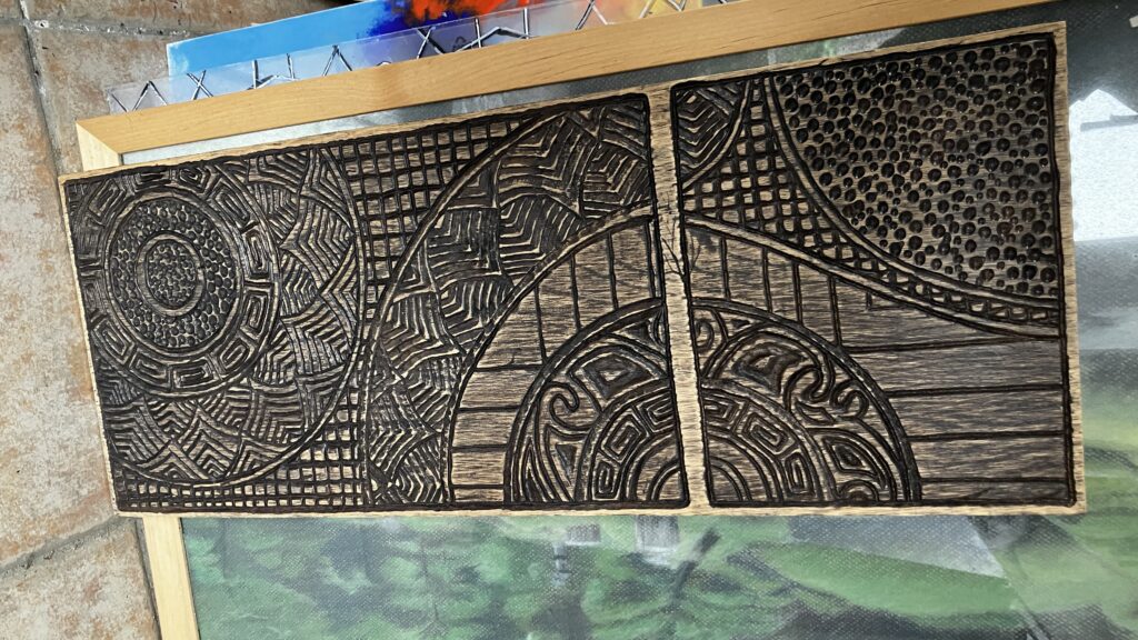 bois chêne 23x60 sculpture : planche de bois en chêne sculpté